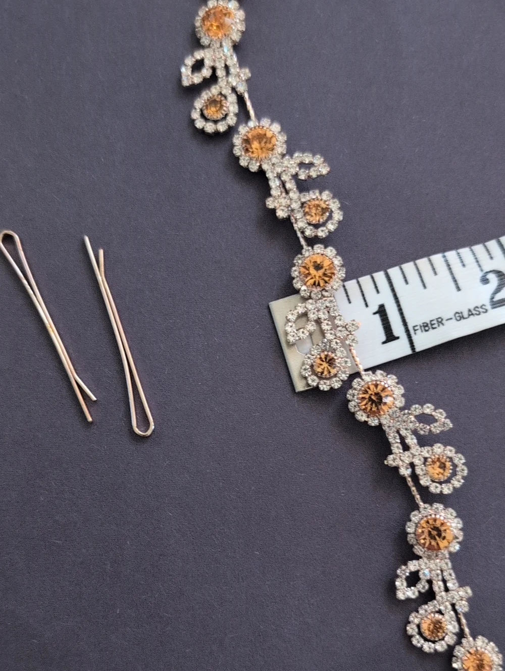 Vivace Collection Bridal floral rhinestone hair vine